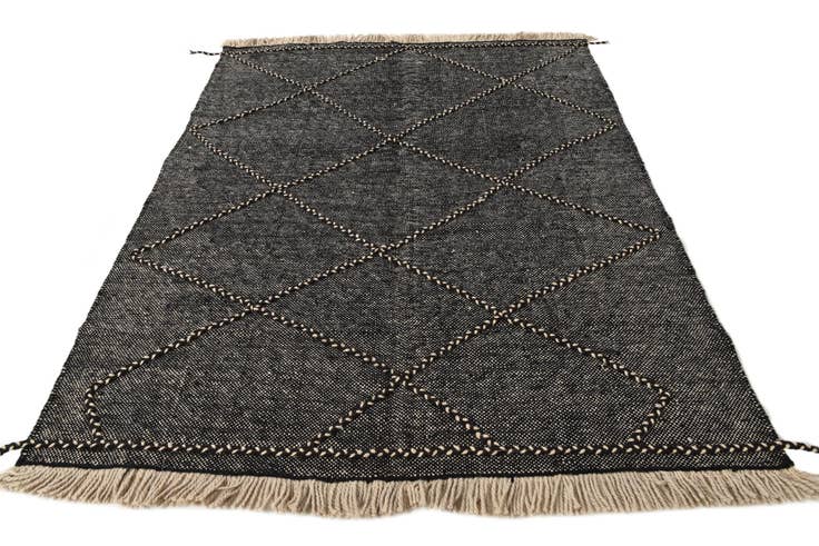 Detail image of 5' 10 x 7' 8 Hand Knotted Moroccan Wool Rug