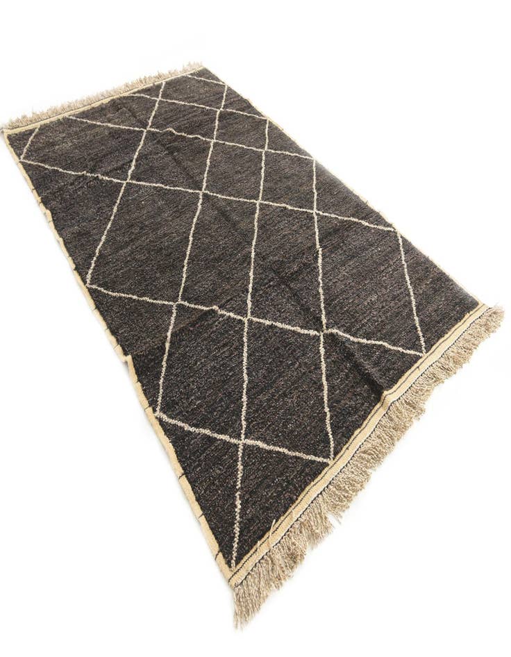 Detail image of 6' 2 x 9' 4  Hand Knotted Moroccan Wool Rug