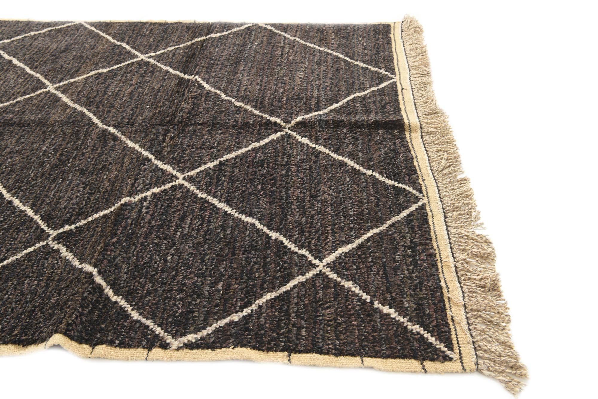 6' 2 x 9' 4 Hand Knotted Moroccan Wool Rug