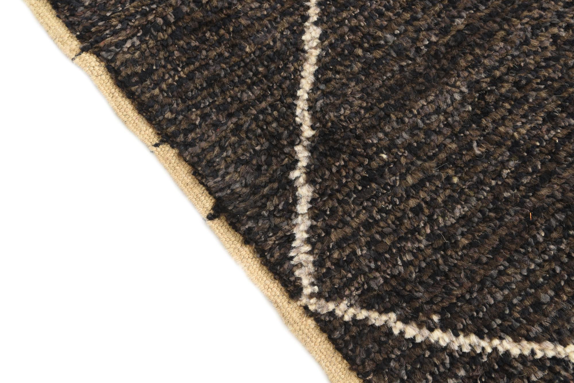 6' 2 x 9' 4 Hand Knotted Moroccan Wool Rug