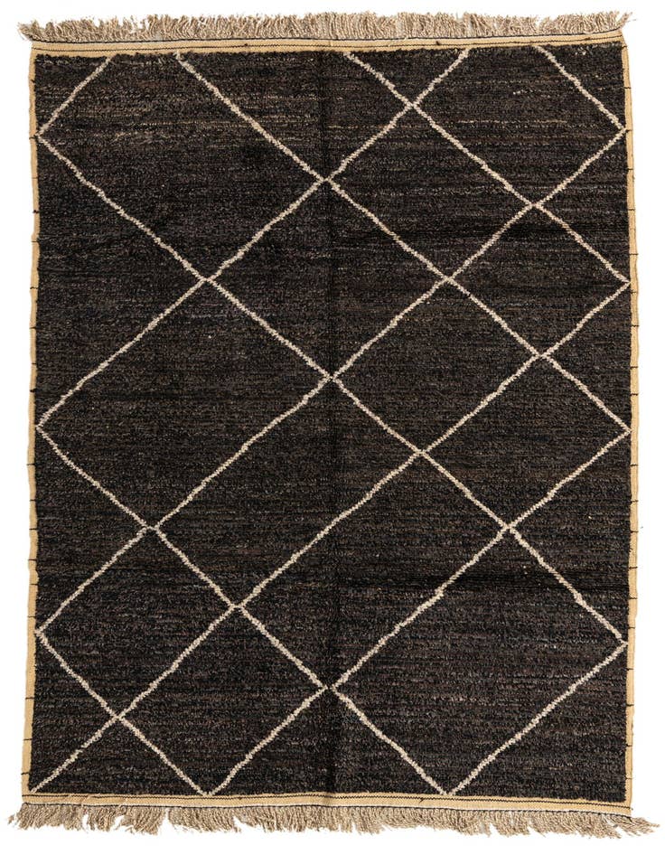 Detail image of 6' 2 x 9' 4 Hand Knotted Moroccan Wool Rug