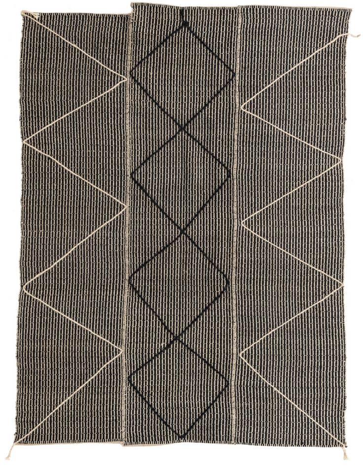 Detail image of 5' 9 x 8' 9 Hand Knotted Moroccan Wool Rug