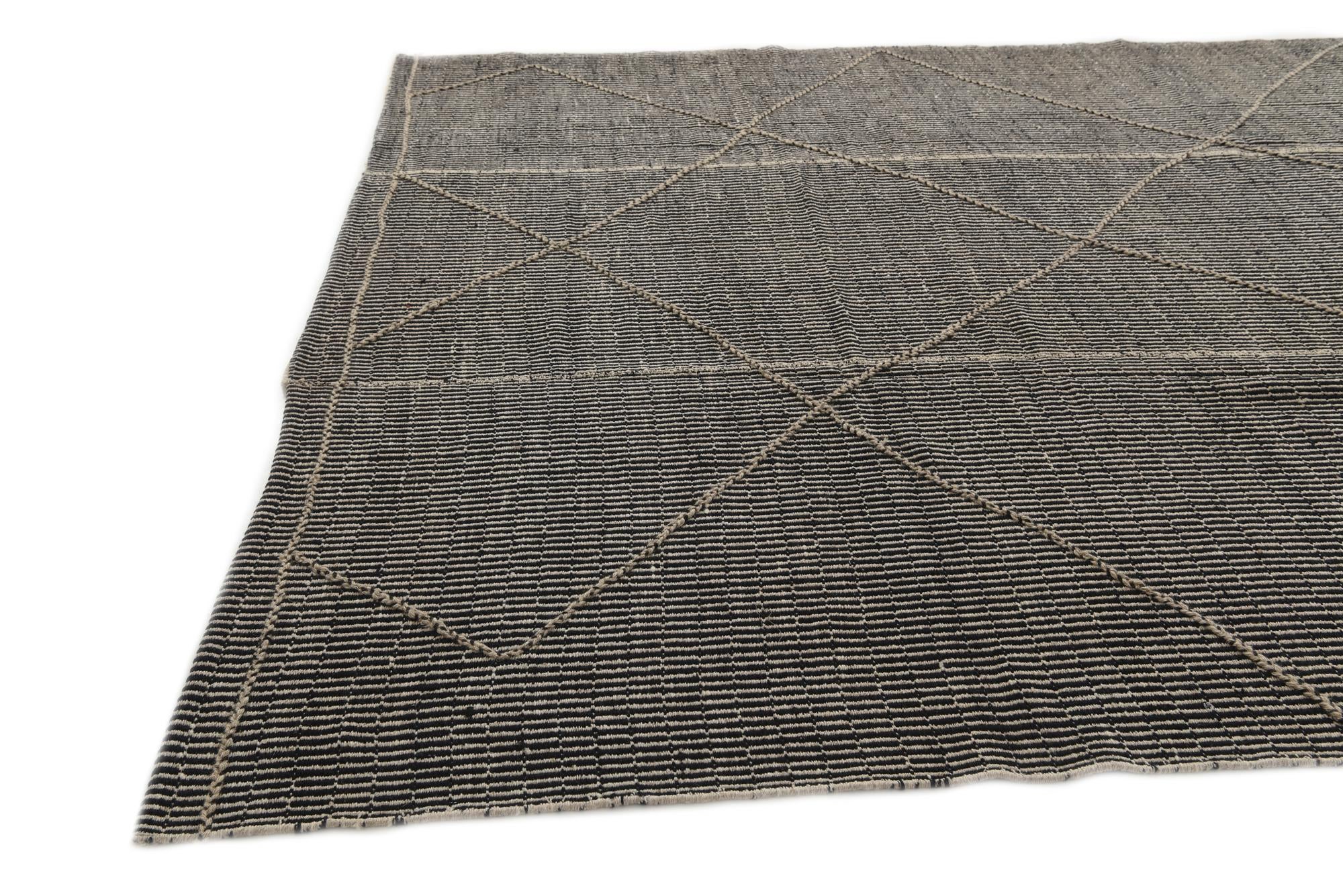 9' 8 x 14' 5 Hand Knotted Moroccan Wool Rug