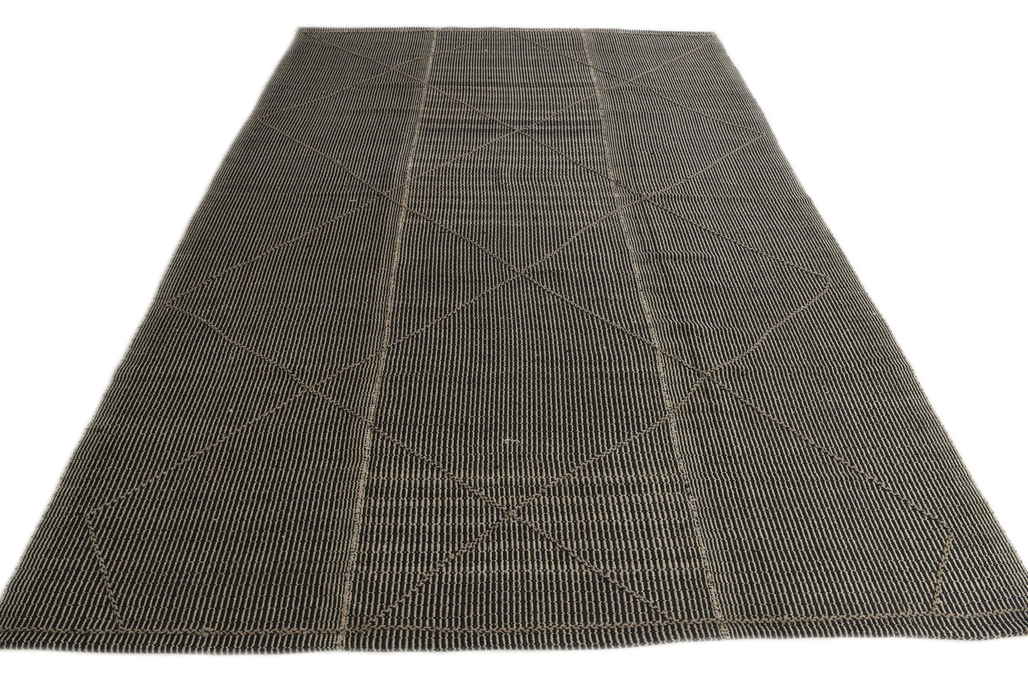9' 9 x 14' 2 Hand Knotted Moroccan Wool Rug