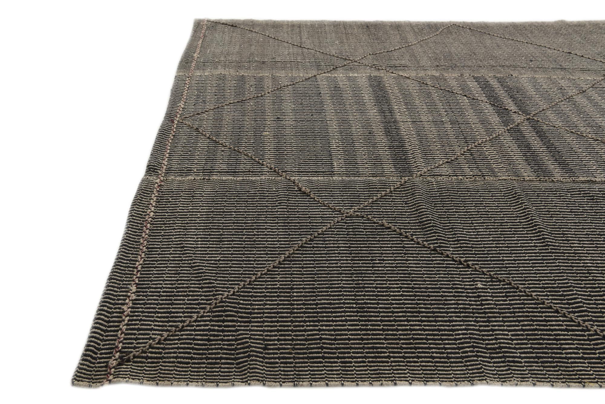 9' 9 x 14' 2 Hand Knotted Moroccan Wool Rug