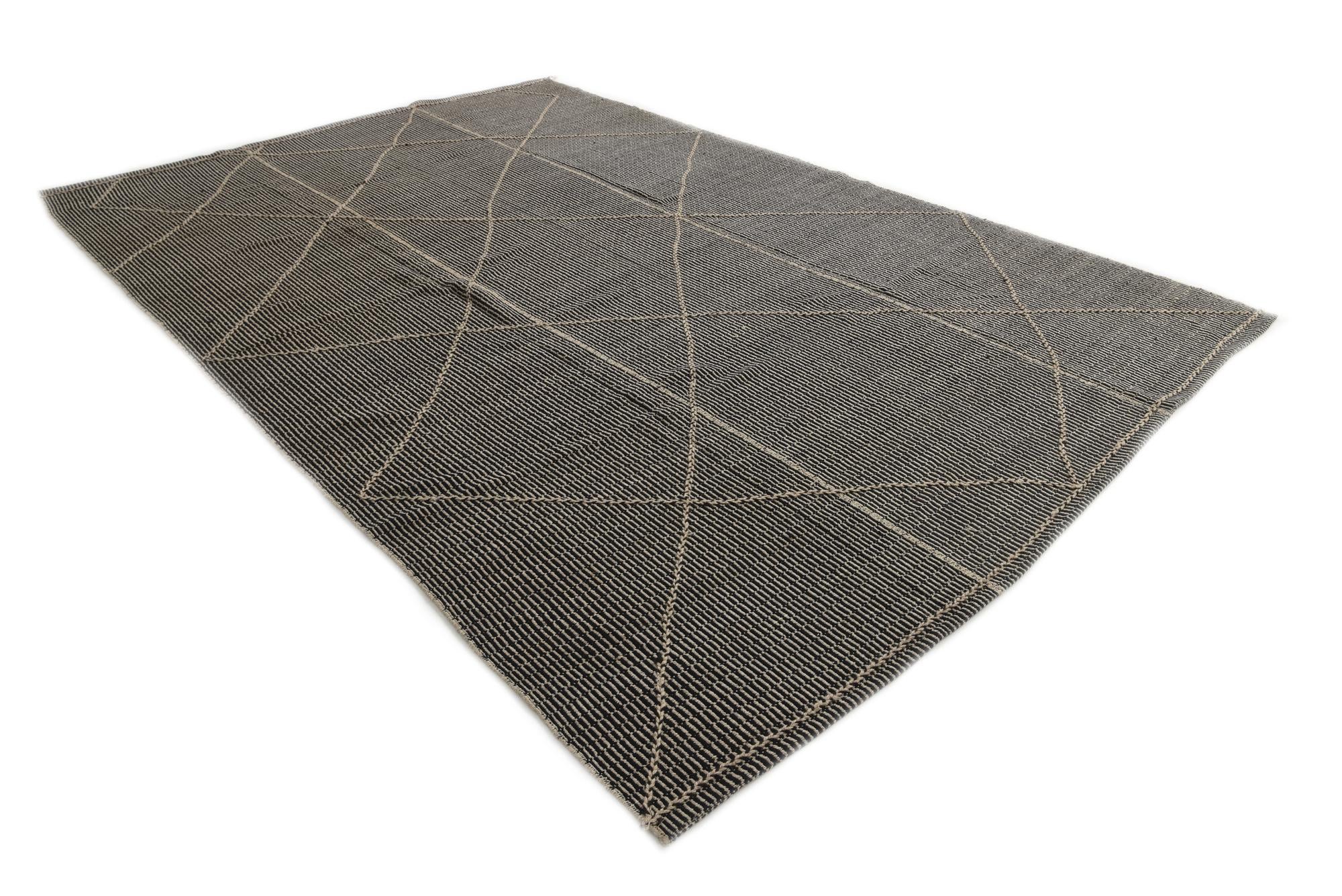 9' 8 x 14' 3 Hand Knotted Moroccan Wool Rug