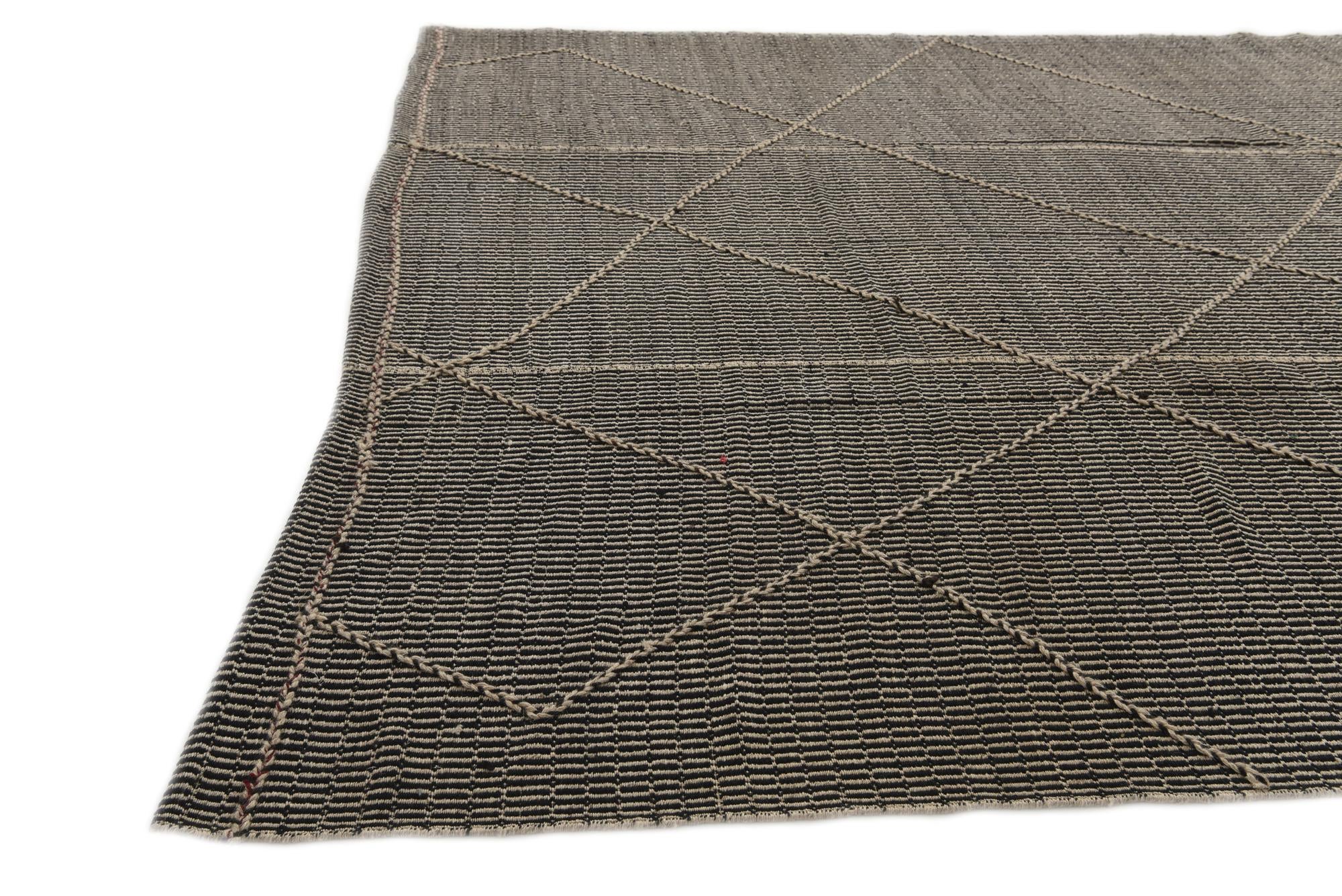 9' 8 x 14' 3 Hand Knotted Moroccan Wool Rug