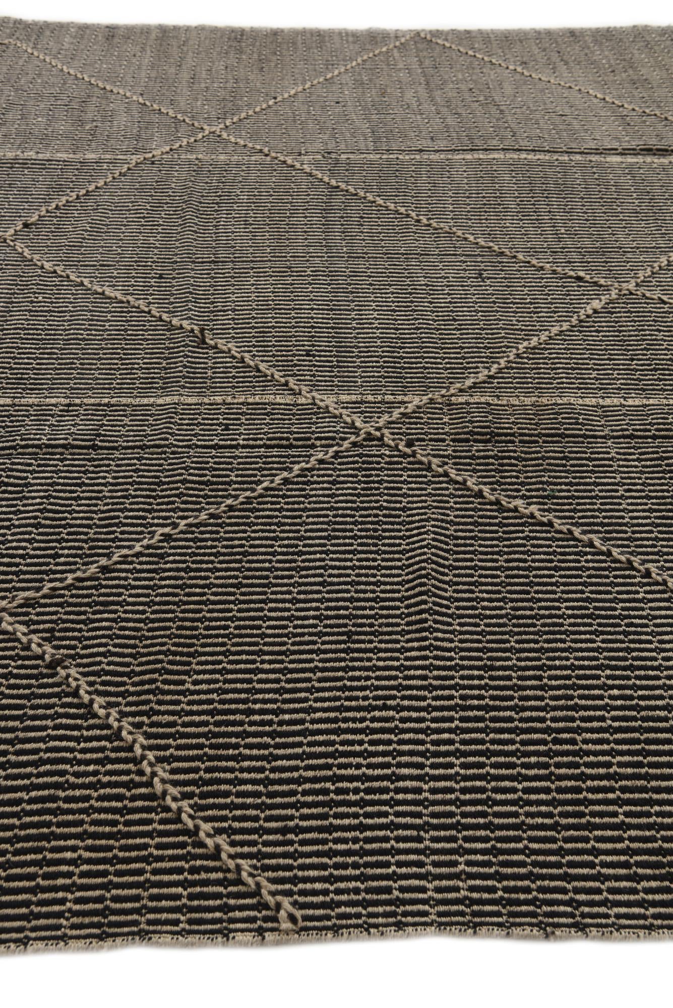 9' 8 x 14' 3 Hand Knotted Moroccan Wool Rug