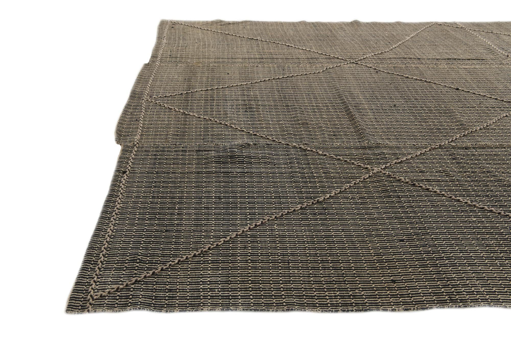 9' 9 x 14' 8 Hand Knotted Moroccan Wool Rug
