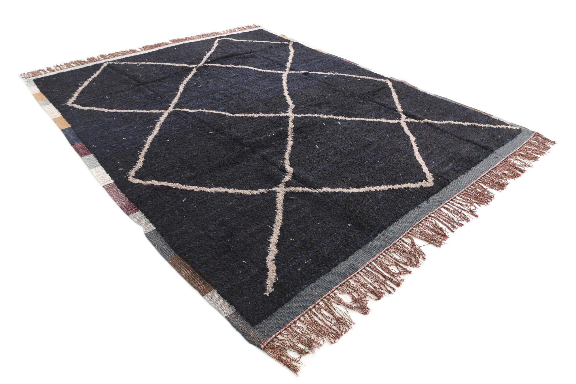 8' x 10' Hand Knotted Moroccan Wool Rug