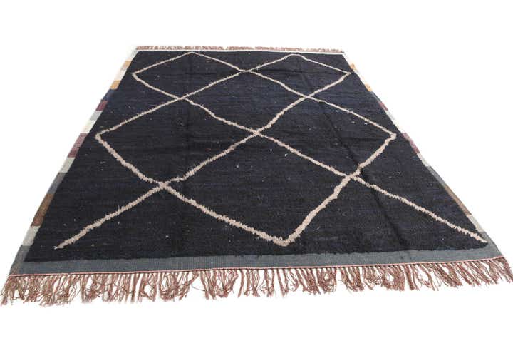 8' x 10' Hand Knotted Moroccan Wool Rug