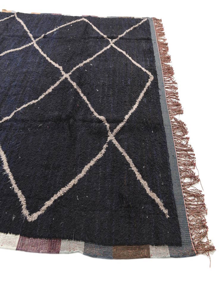 Detail image of 8' x 10'  Hand Knotted Moroccan Wool Rug