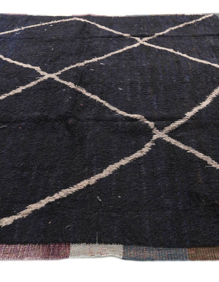 Detail image of 8' x 10'  Hand Knotted Moroccan Wool Rug