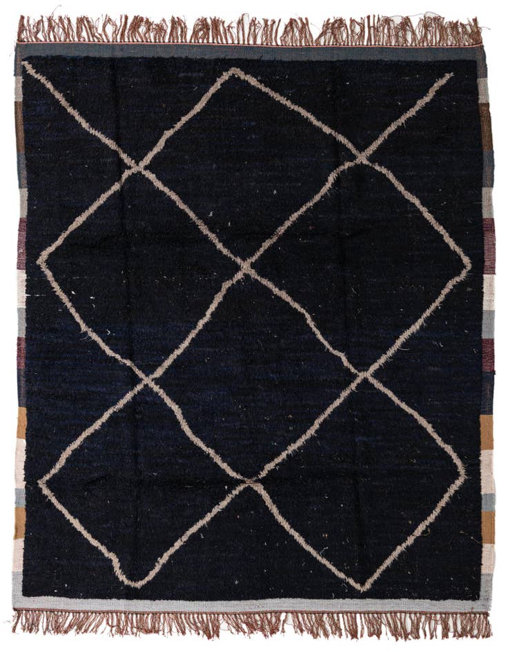 Detail image of 8' x 10' Hand Knotted Moroccan Wool Rug