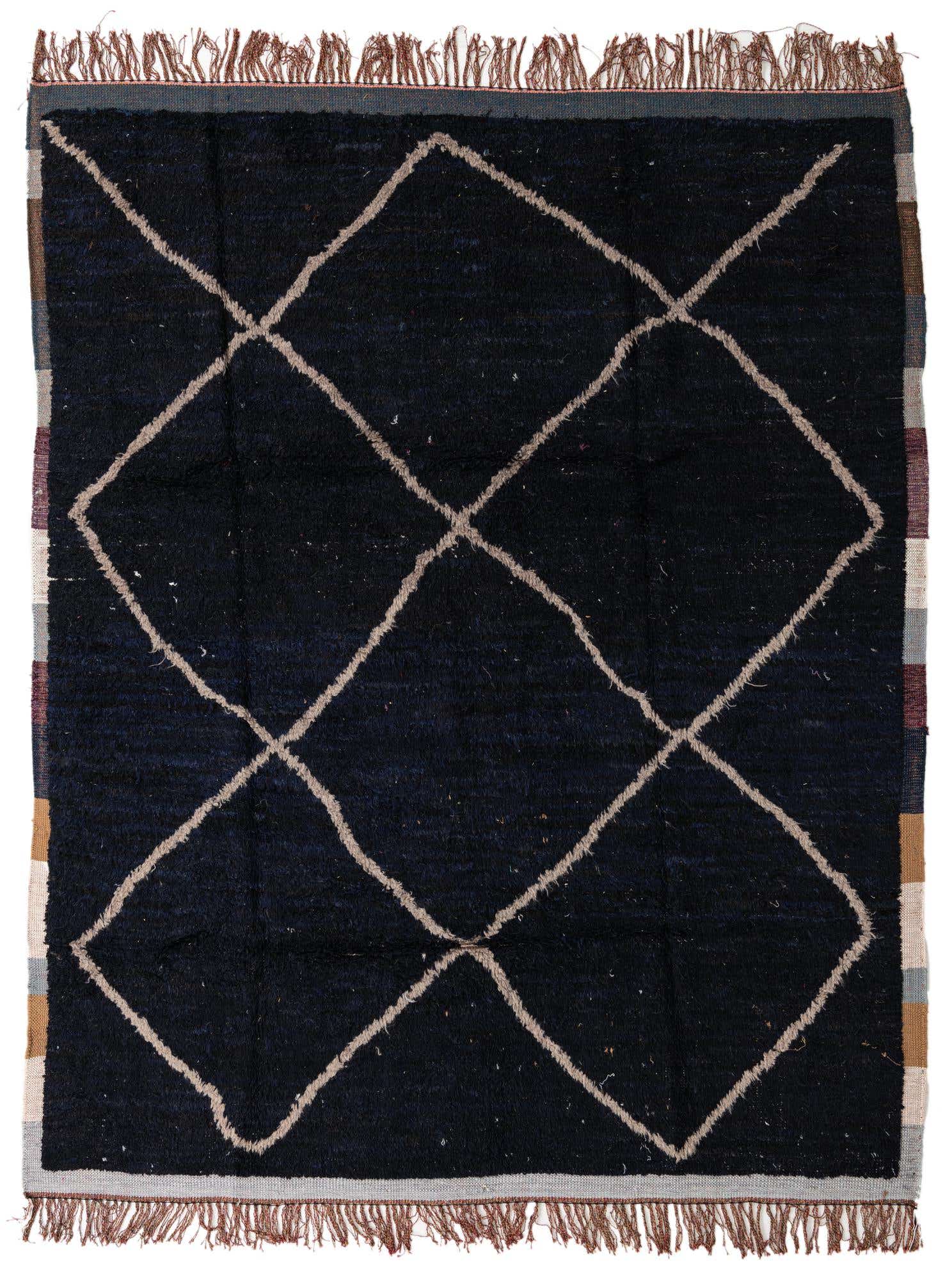 8' x 10' Hand Knotted Moroccan Wool Rug