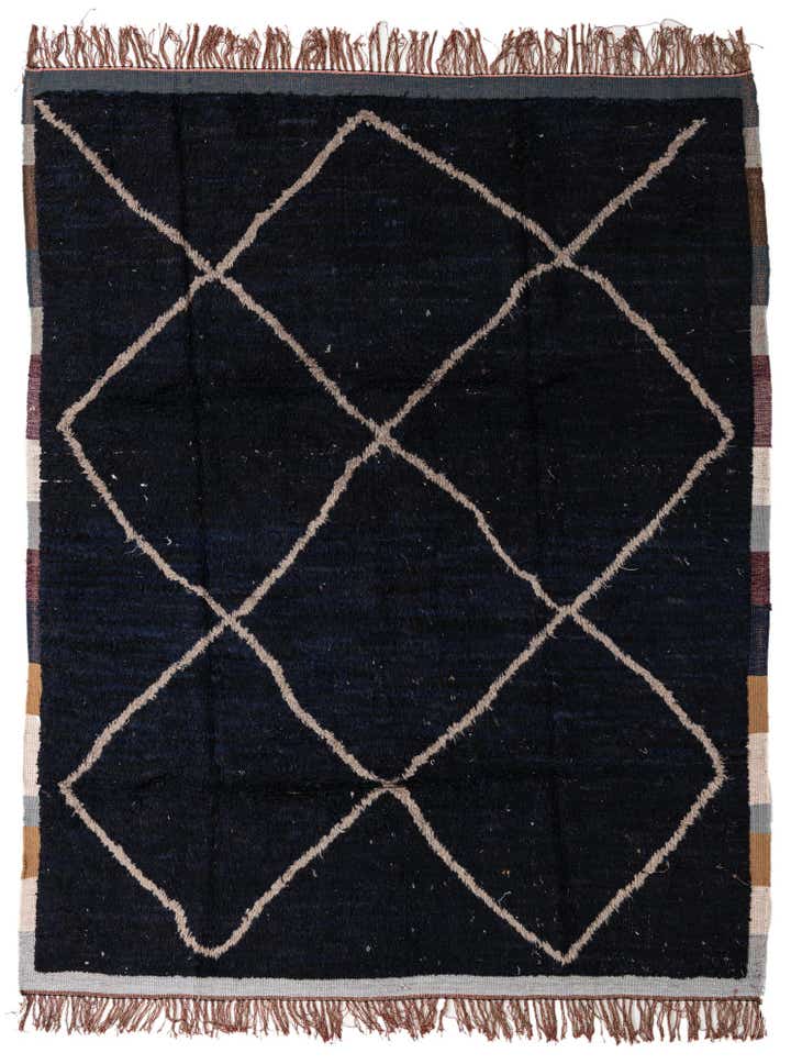 8' x 10' Hand Knotted Moroccan Wool Rug