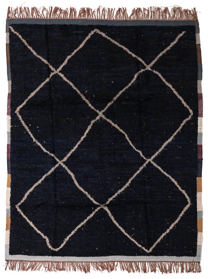 Detail image of 8' x 10' Hand Knotted Moroccan Wool Rug