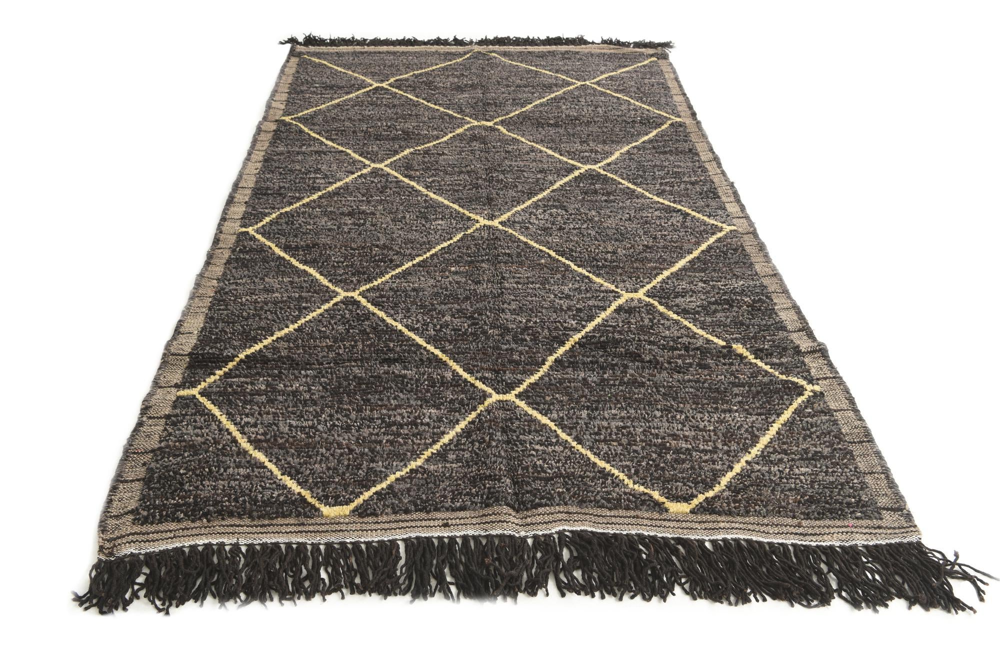 5' x 8' 4 Hand Knotted Moroccan Wool Rug