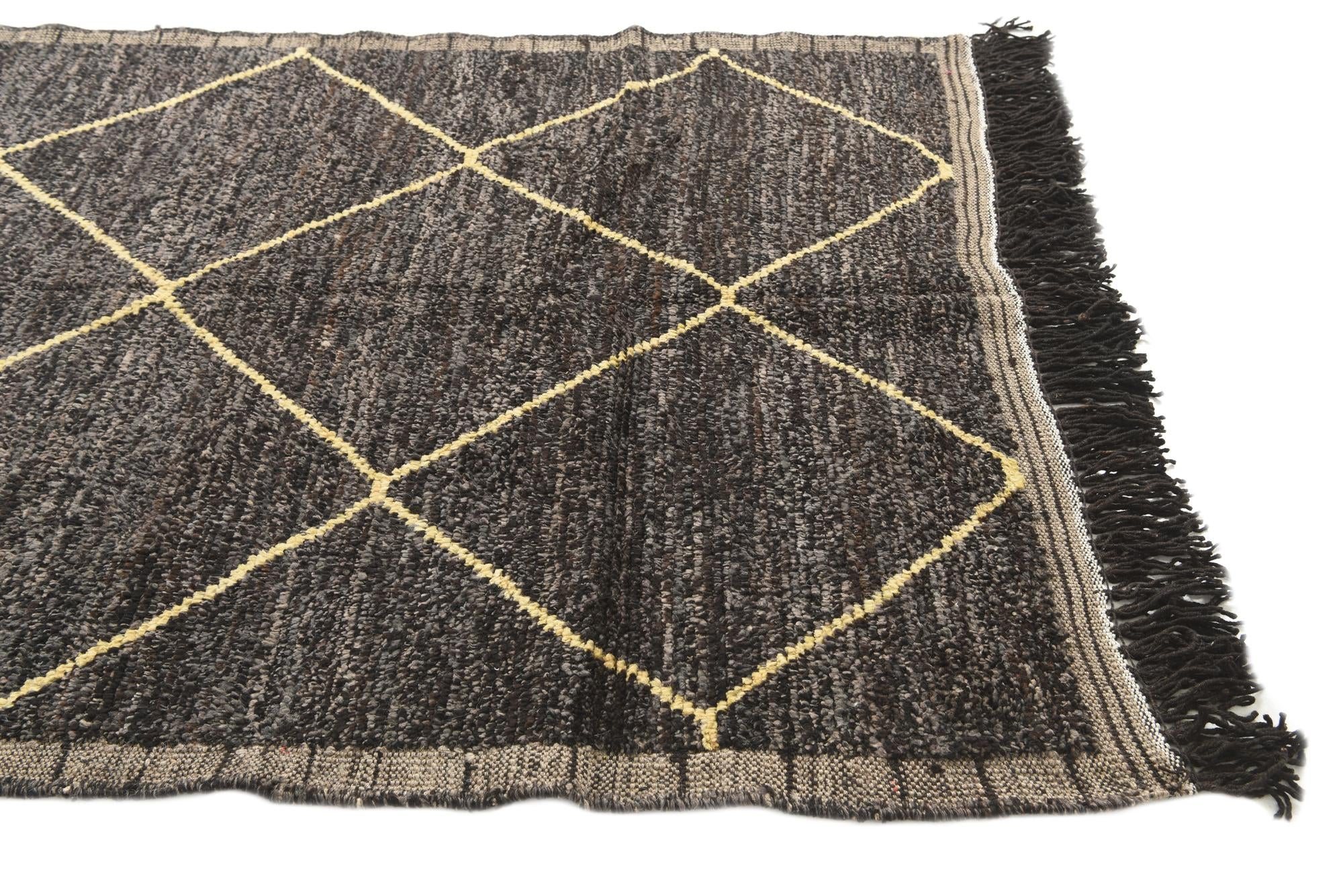 5' x 8' 4 Hand Knotted Moroccan Wool Rug