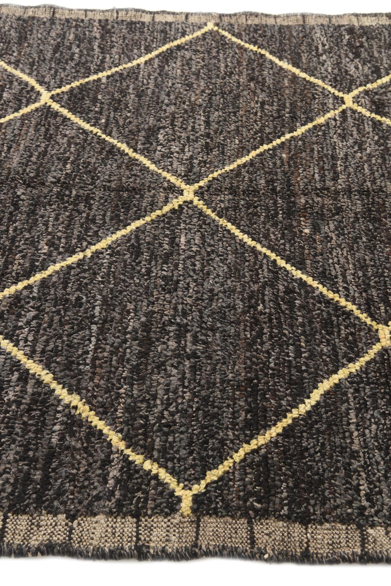 5' x 8' 4 Hand Knotted Moroccan Wool Rug