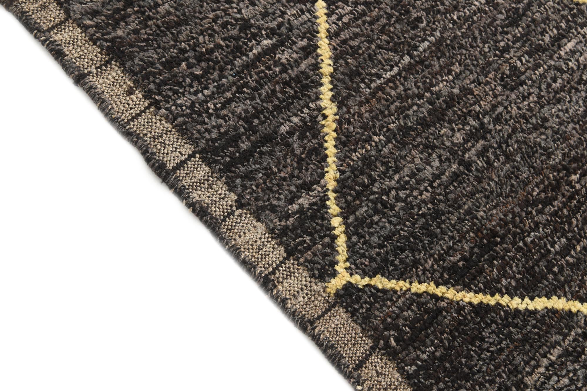 5' x 8' 4 Hand Knotted Moroccan Wool Rug
