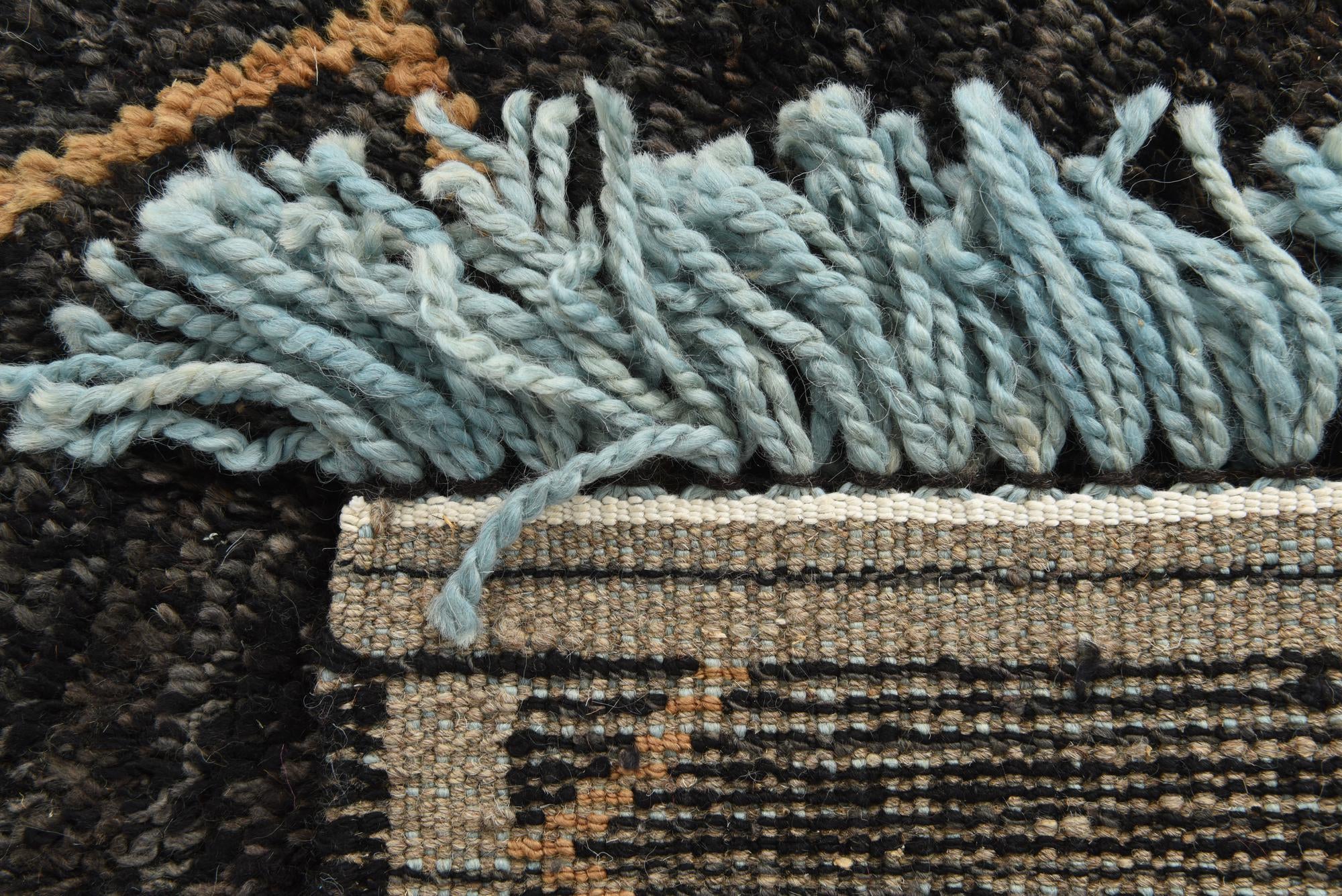 5' 2 x 8' 6 Hand Knotted Moroccan Wool Rug