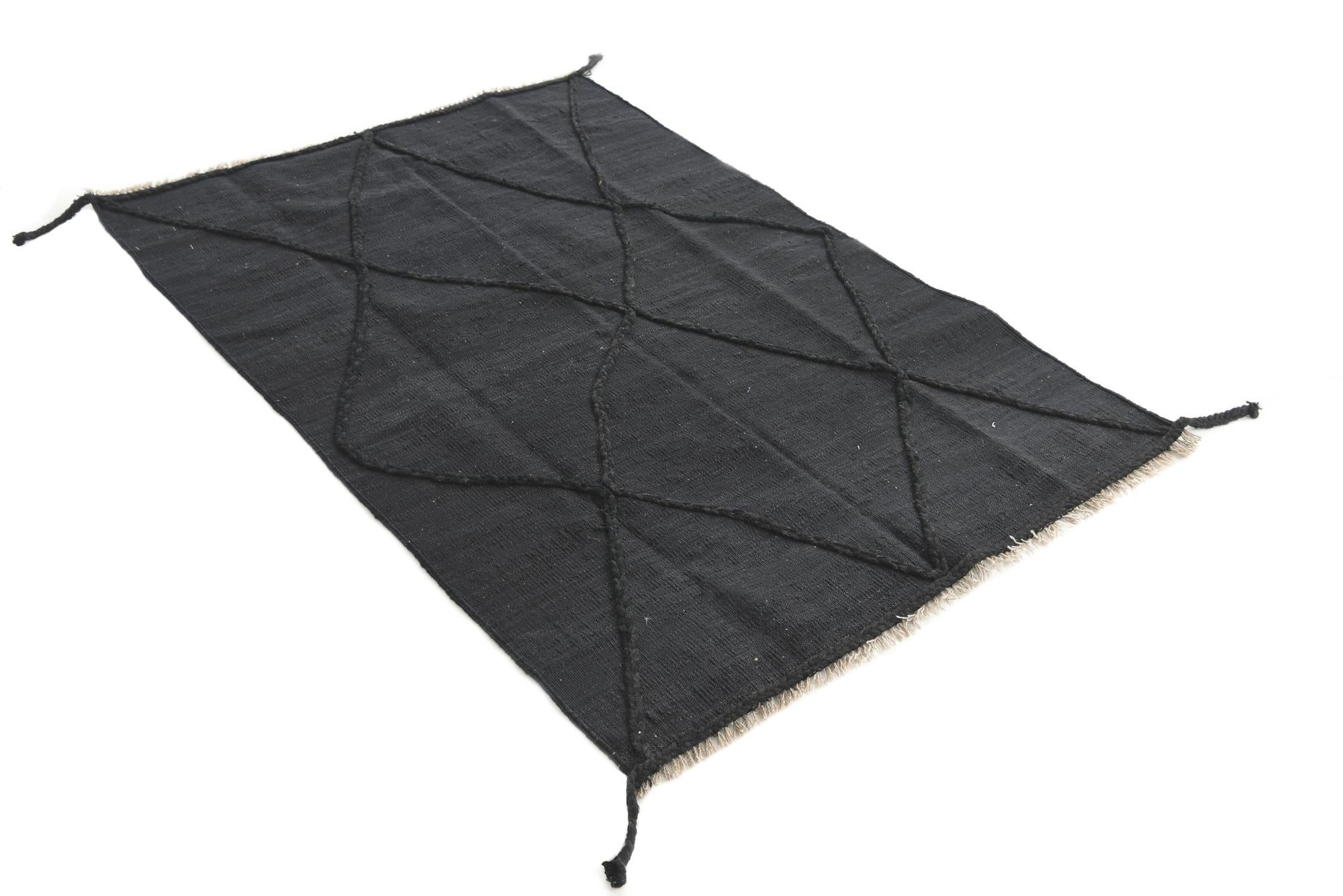 3' 6 x 5' Hand Woven Moroccan Wool Rug