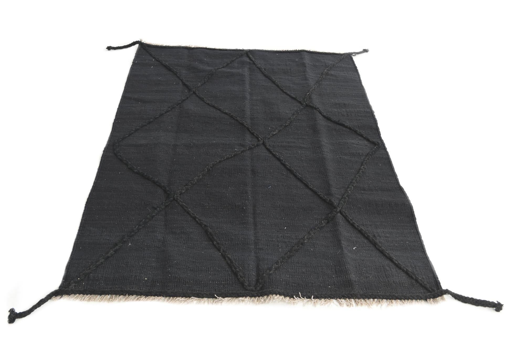 3' 6 x 5' Hand Woven Moroccan Wool Rug