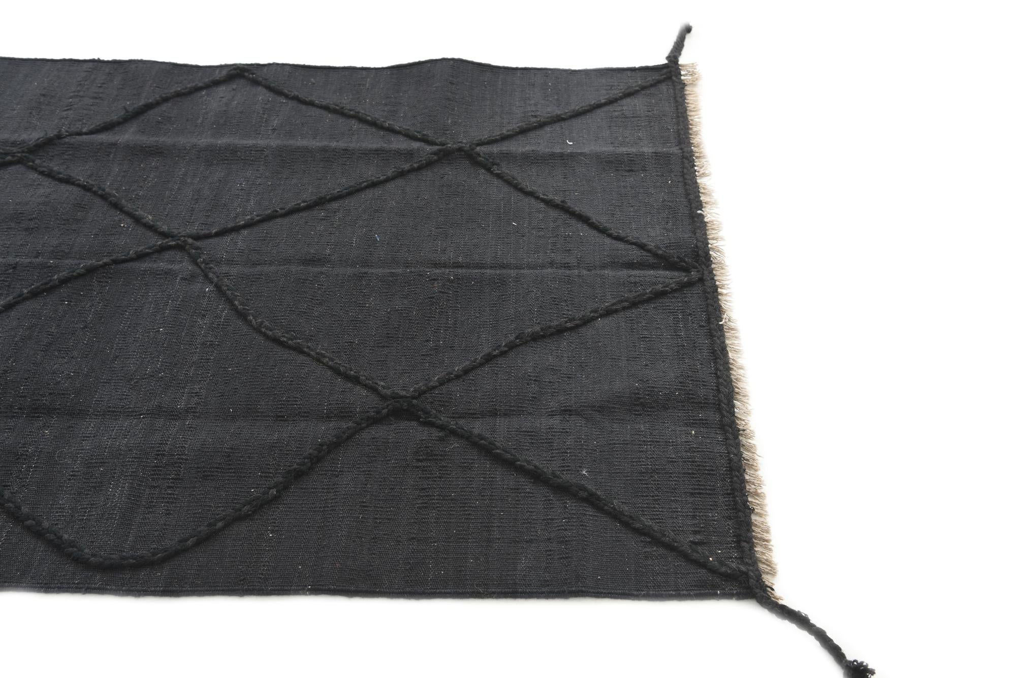 3' 6 x 5' Hand Woven Moroccan Wool Rug