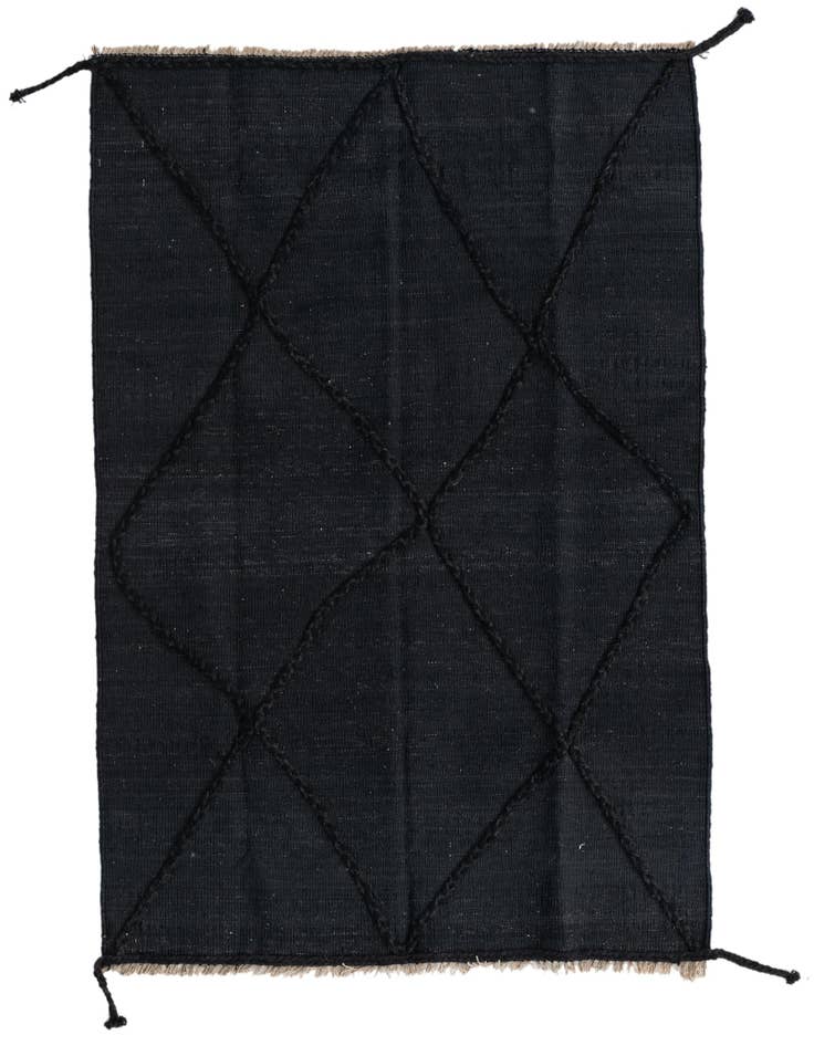Detail image of 3' 6 x 5' Hand Woven Moroccan Wool Rug