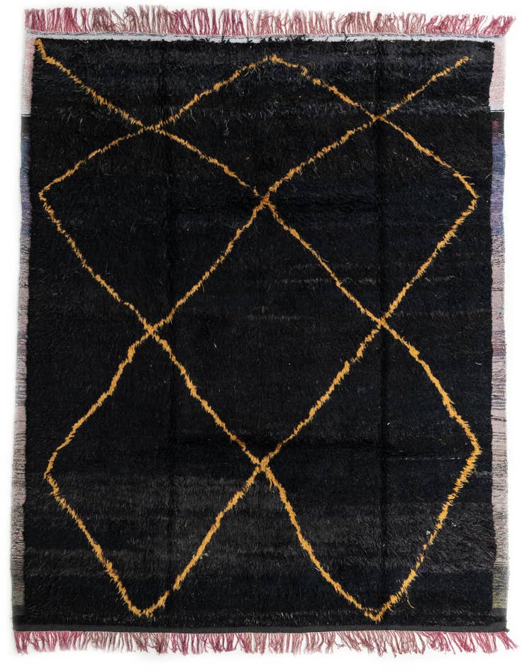 Detail image of 8' 6 x 10' 6 Hand Knotted Moroccan Wool Rug
