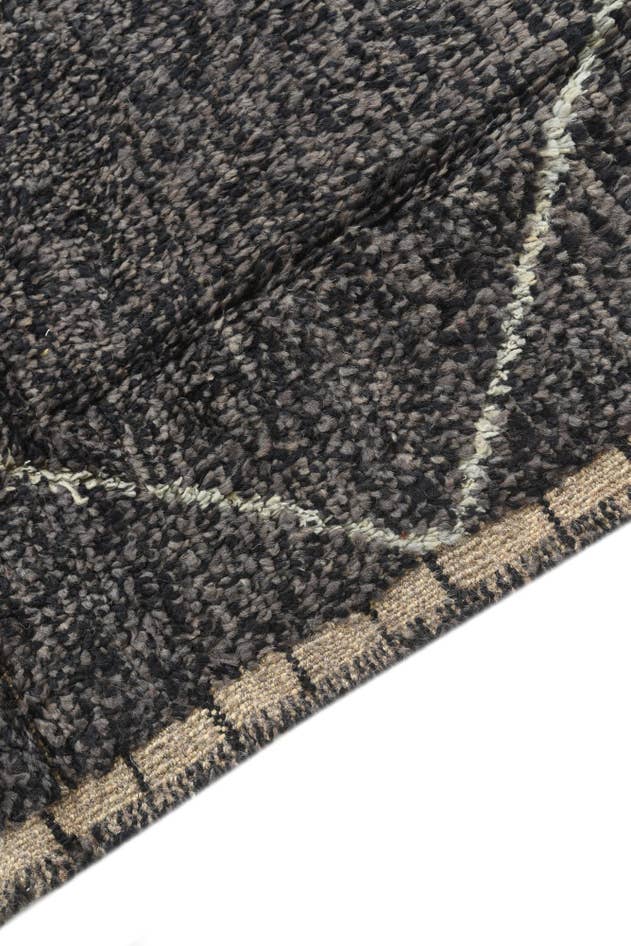 Detail image of 5' 2 x 8' 3 Hand Knotted Moroccan Wool Rug