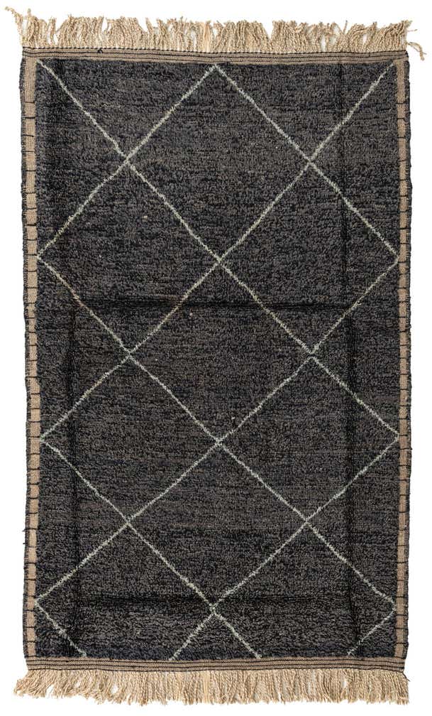 5' 2 x 8' 3 Hand Knotted Moroccan Wool Rug