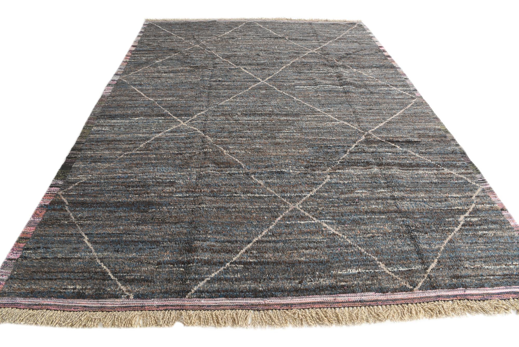 9' 1 x 12' 8 Hand Knotted Moroccan Wool Rug
