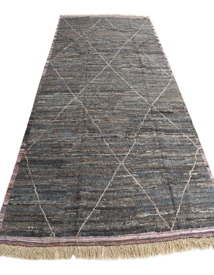 Detail image of 9' 1 x 12' 8  Hand Knotted Moroccan Wool Rug