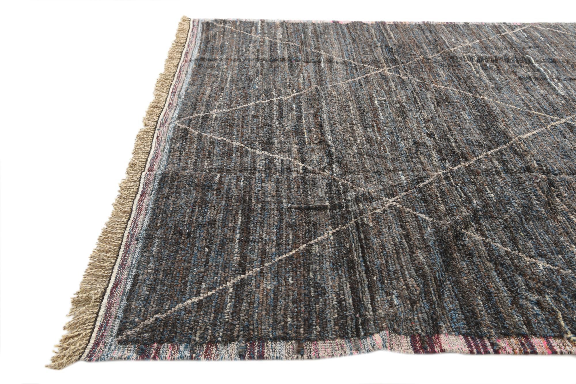9' 1 x 12' 8 Hand Knotted Moroccan Wool Rug