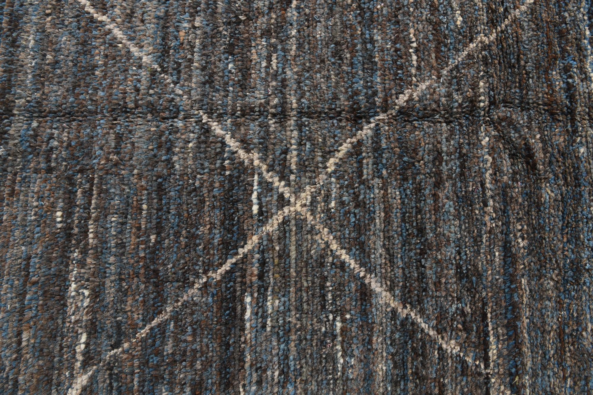 9' 1 x 12' 8 Hand Knotted Moroccan Wool Rug