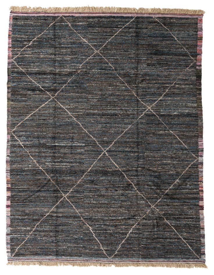 Detail image of 9' 1 x 12' 8 Hand Knotted Moroccan Wool Rug