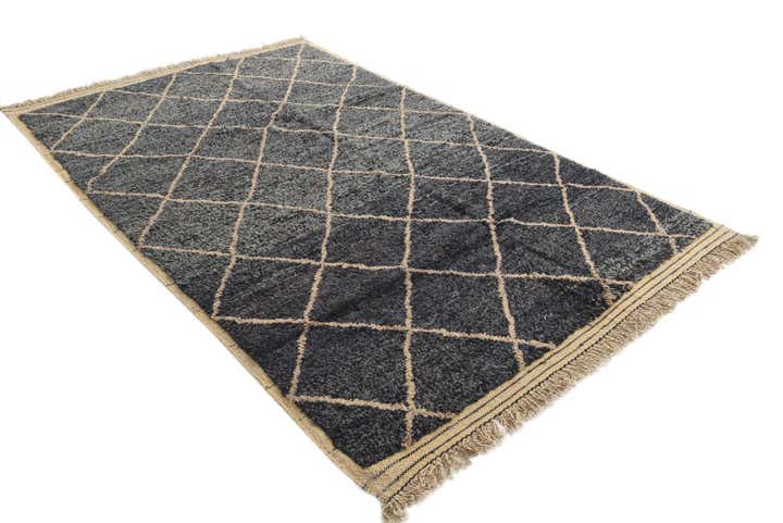 6' 3 x 9' 9 Hand Knotted Moroccan Wool Rug