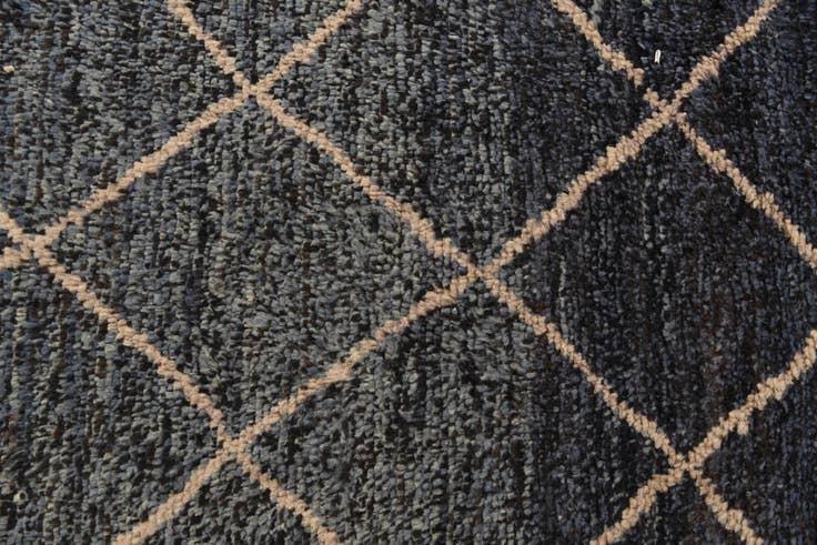 Detail image of 6' 3 x 9' 9 Hand Knotted Moroccan Wool Rug