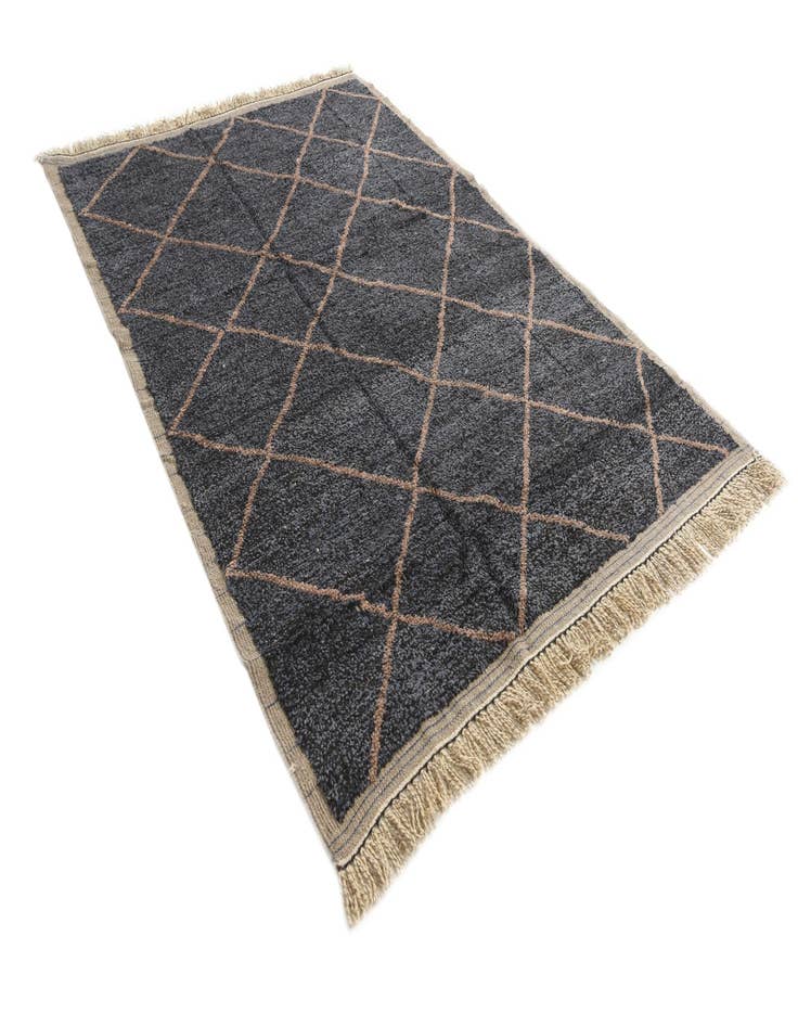 Detail image of 6' 2 x 9' 1  Hand Knotted Moroccan Wool Rug