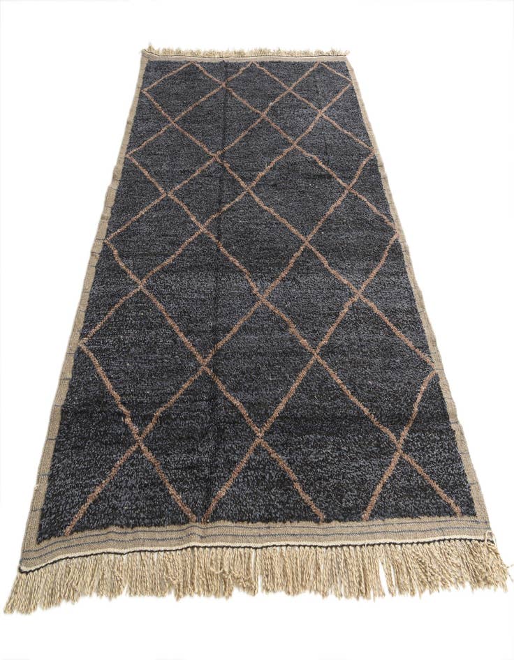 Detail image of 6' 2 x 9' 1  Hand Knotted Moroccan Wool Rug