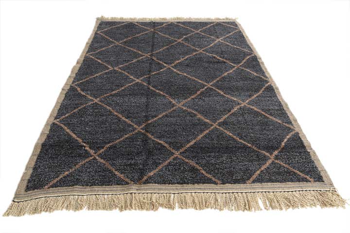 6' 2 x 9' 1 Hand Knotted Moroccan Wool Rug