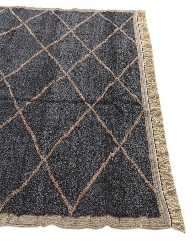 Detail image of 6' 2 x 9' 1  Hand Knotted Moroccan Wool Rug