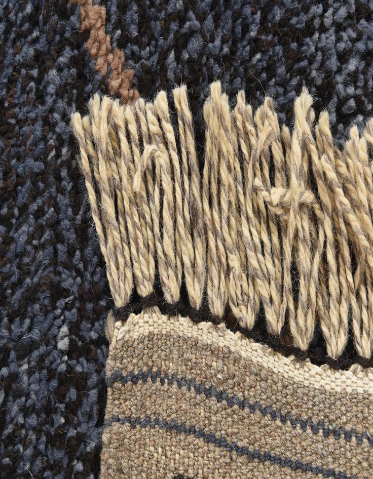 Detail image of 6' 2 x 9' 1  Hand Knotted Moroccan Wool Rug