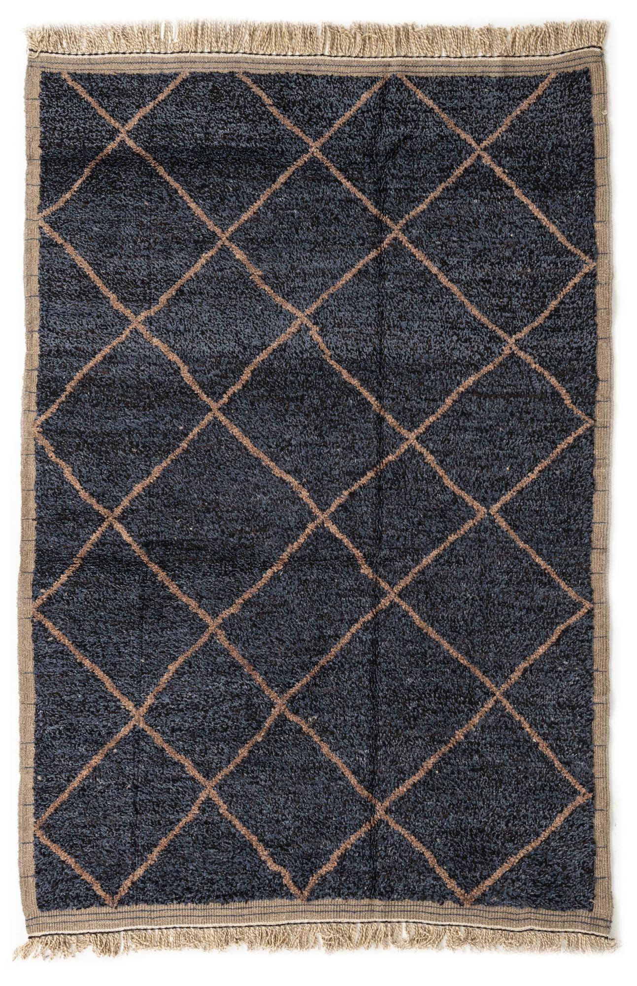 6' 2 x 9' 1 Hand Knotted Moroccan Wool Rug