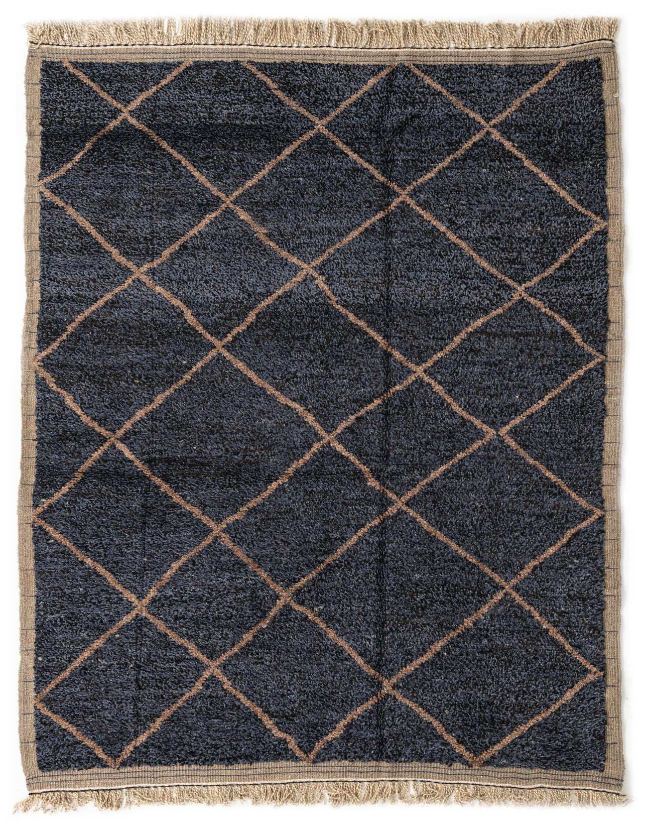 6' 2 x 9' 1 Hand Knotted Moroccan Wool Rug
