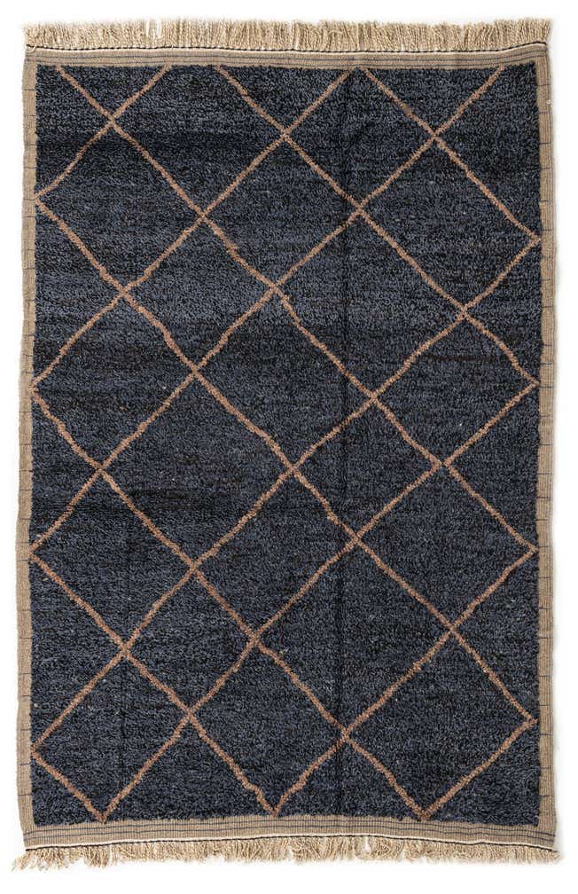 6' 2 x 9' 1 Hand Knotted Moroccan Wool Rug