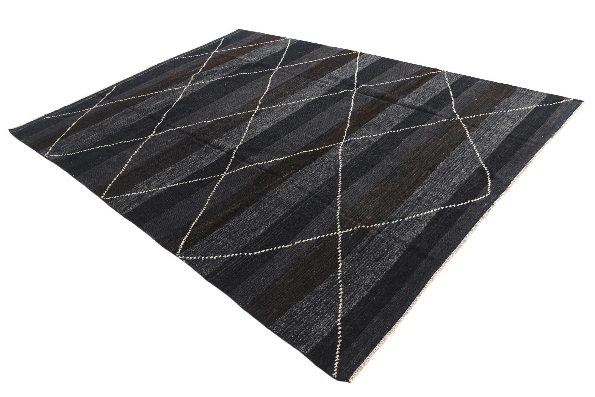 8' 2 x 10' 10 Hand Knotted Moroccan Wool Rug