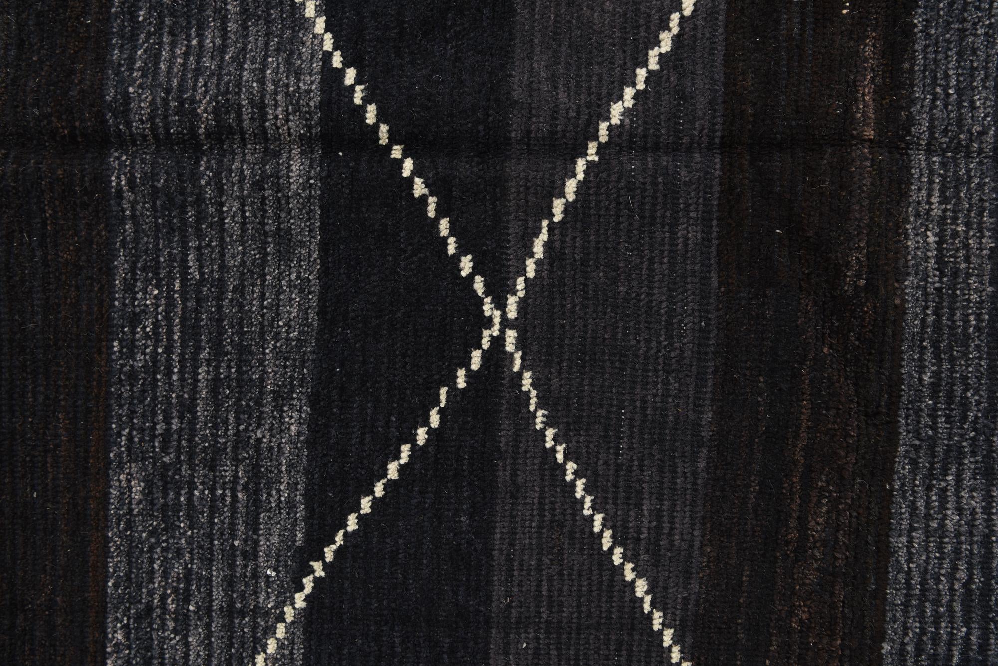 8' 2 x 10' 10 Hand Knotted Moroccan Wool Rug